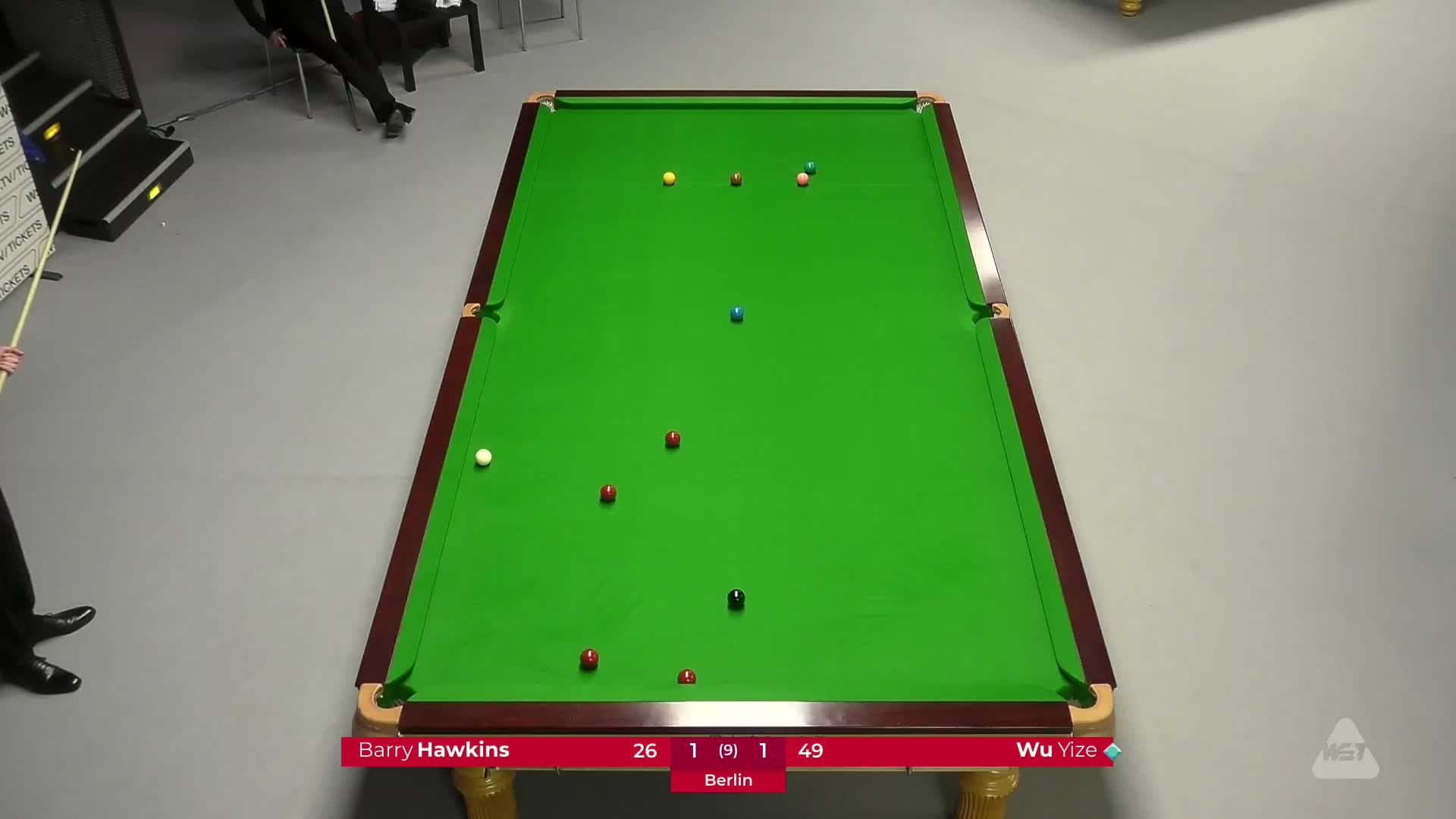 吴宜泽VS巴里·霍金斯  2025斯诺克德国大师赛 清流