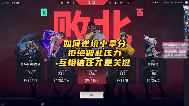 【无畏契约】逆境如何追分 比起迁怒队友 团队配合才是关键