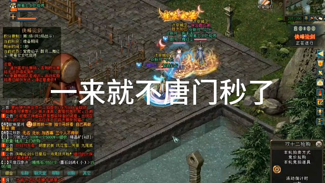 剑侠情缘网络版「剑网1」一来就不唐门秒了「城北大叔」