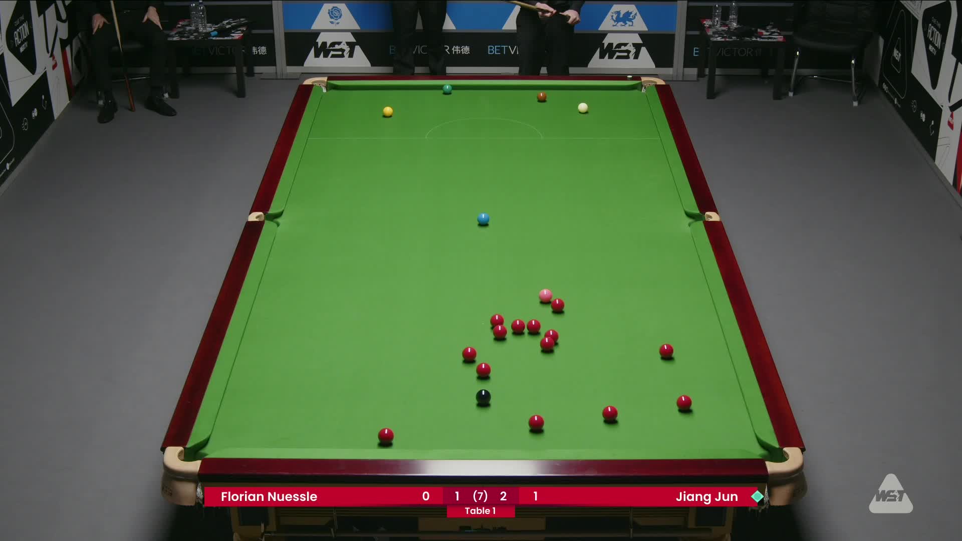 江俊VS弗洛里安·努斯勒 2025斯诺克威尔士公开赛资格赛 清流