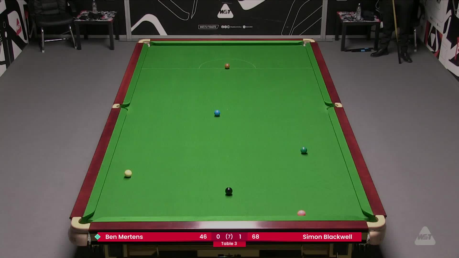 本·米尔滕斯VS西蒙·布莱克威尔 2025斯诺克威尔士公开赛资格赛 清流