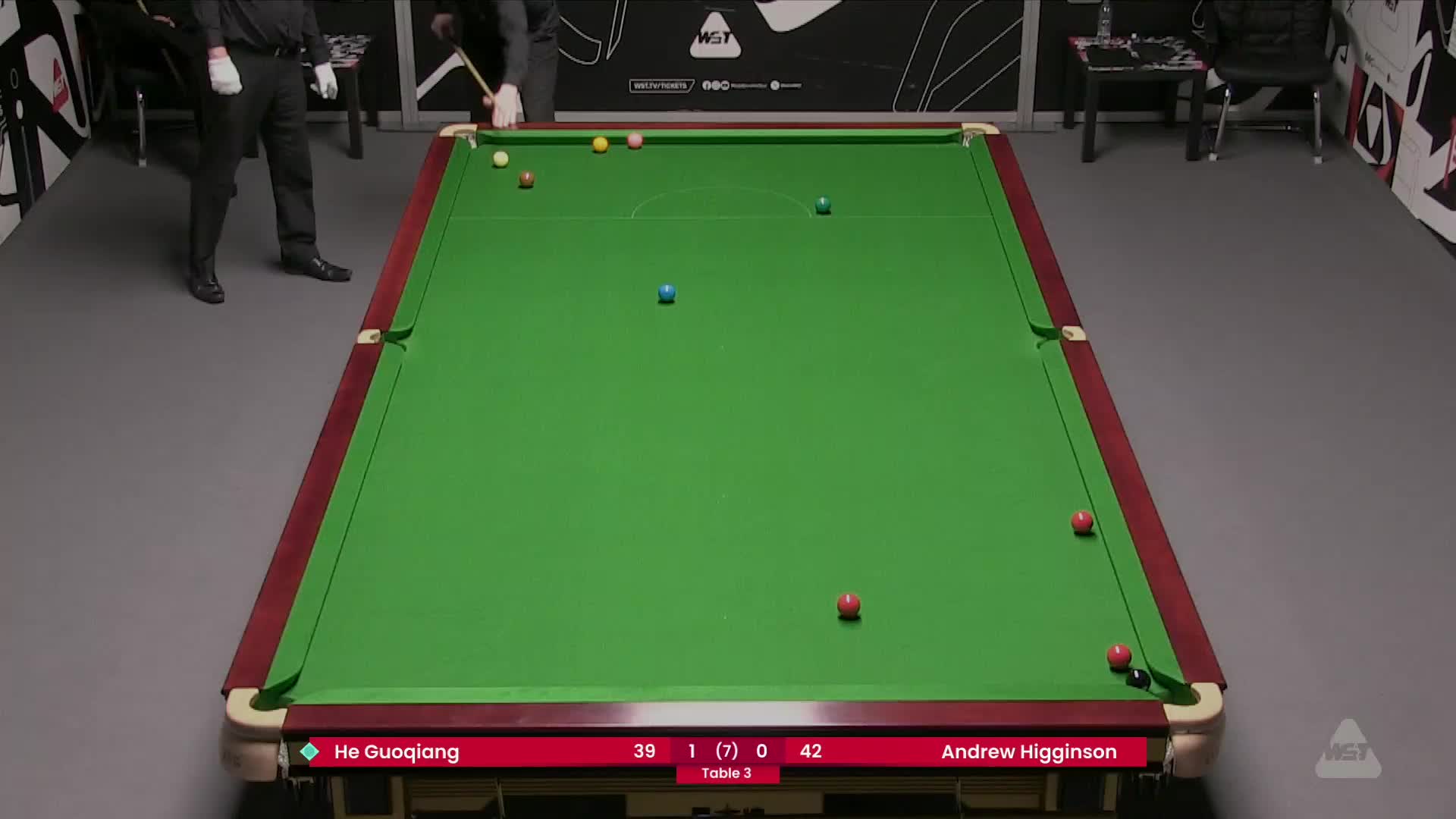 贺国强VS安德鲁·希金森 2025斯诺克威尔士公开赛资格赛 清流