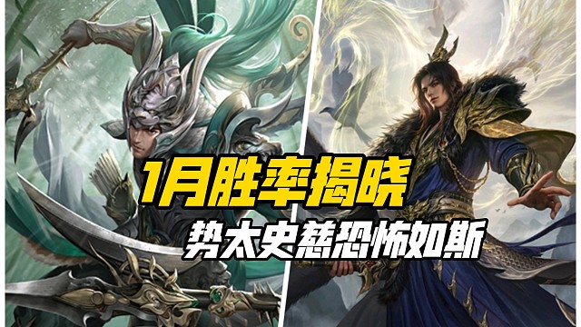 1月斗地主排位军争胜率揭晓，势太史慈胜率亮眼，司马昭仍然坚挺！三国杀一等大将军详解