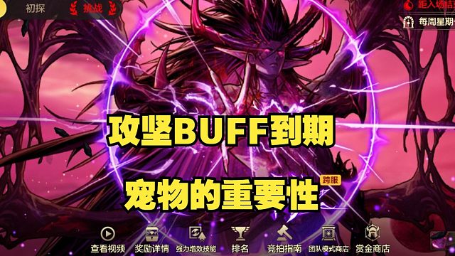 攻坚BUFF结束，宠物的重要性
