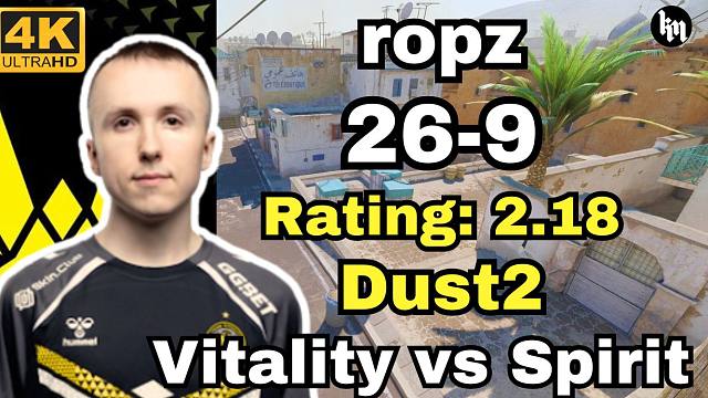 ropz (26-9) 小蜜蜂 vs 绿龙 (Dust2) | IEM卡托维兹总决赛图一 | CS2