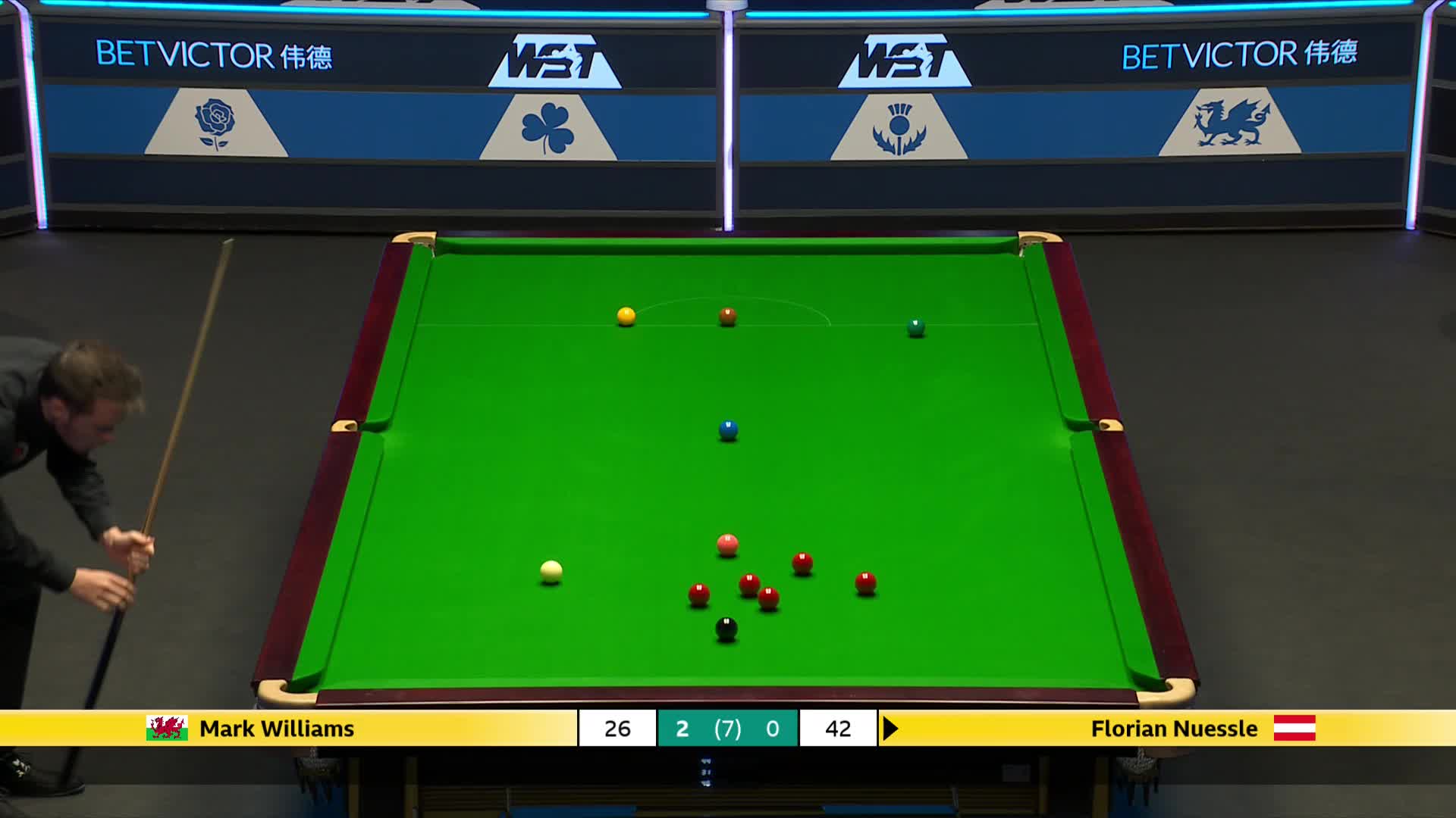马克·威廉姆斯  VS  弗洛里安·努斯勒 2025斯诺克威尔士公开赛资格赛 清流
