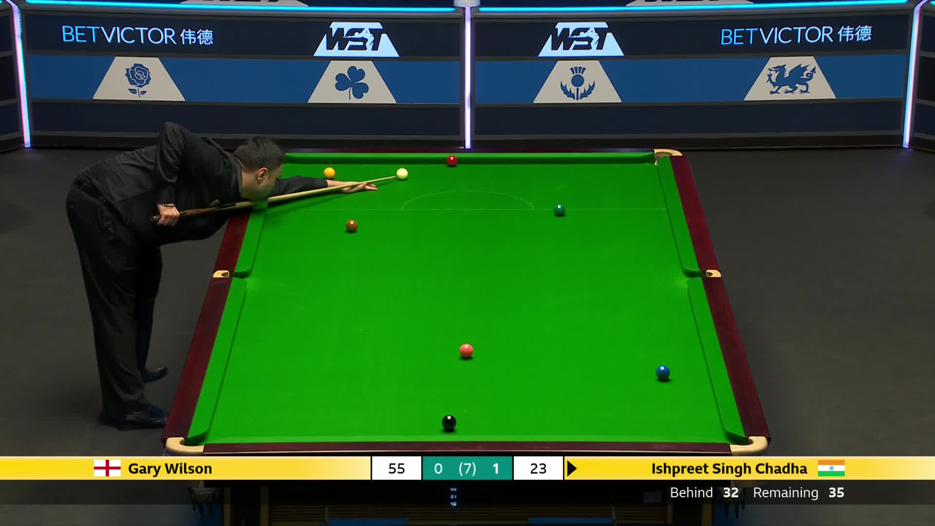 加里·威尔逊  VS  伊什普利特·辛格·查达  2025斯诺克威尔士公开赛资格赛 清流