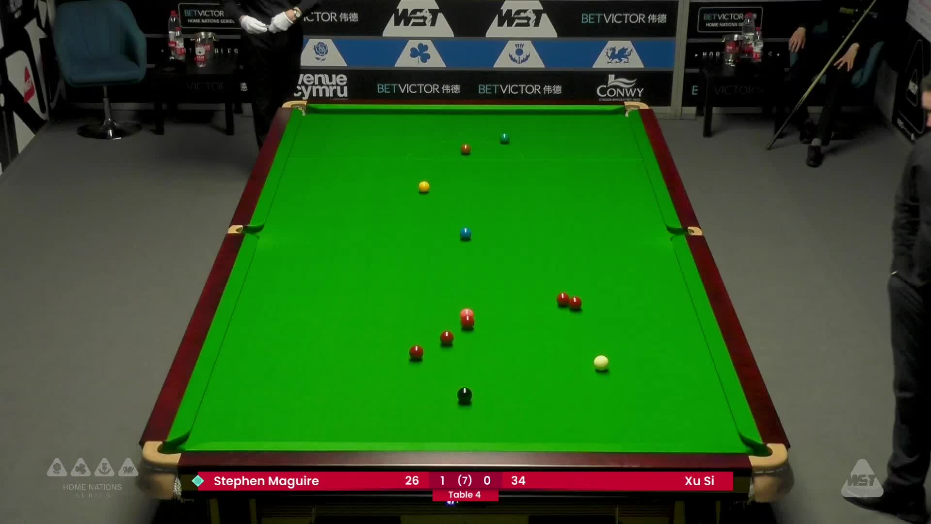 斯蒂芬·马奎尔  VS  徐思  2025斯诺克威尔士公开赛资格赛 清流