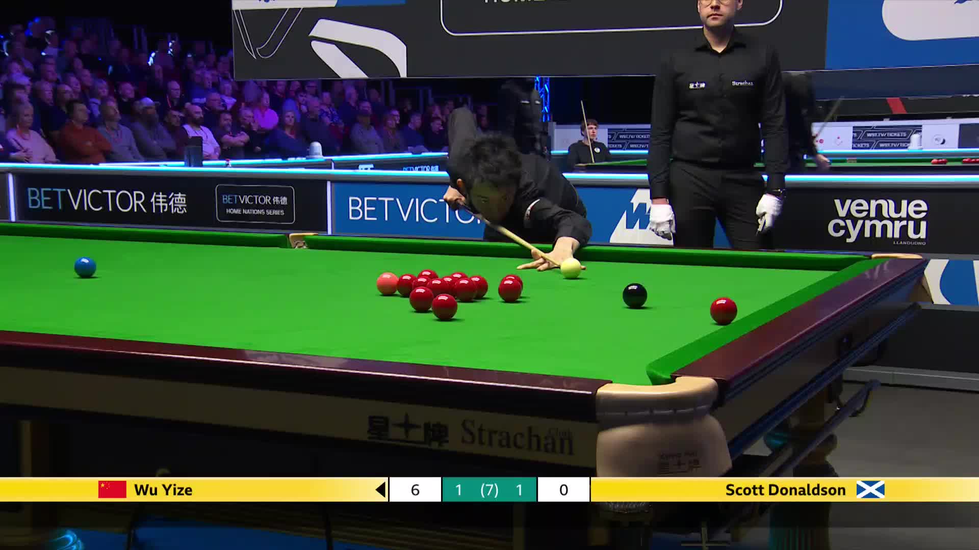 吴宜泽  VS  斯科特·唐纳森 2025斯诺克威尔士公开赛资格赛 清流