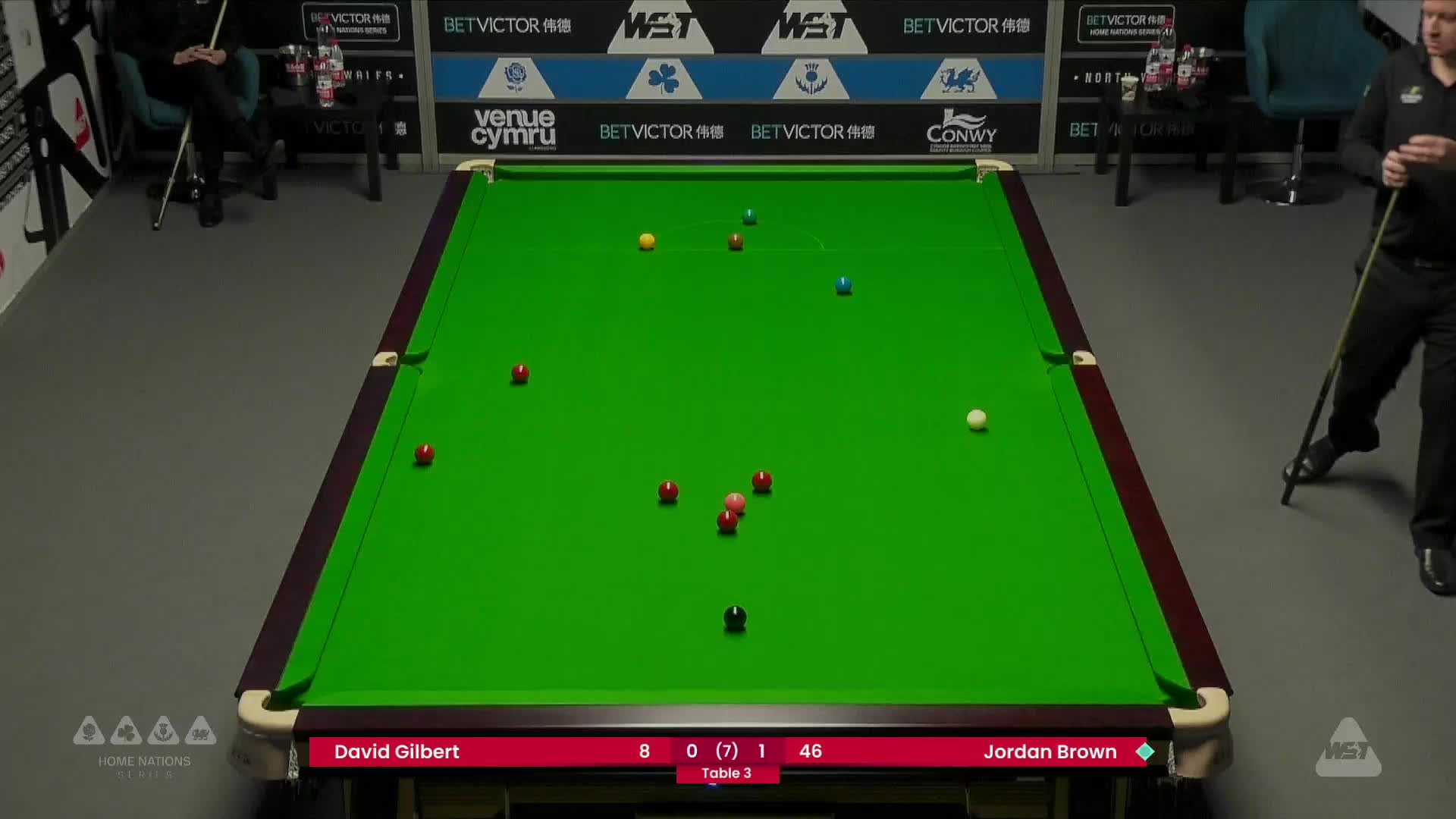 大卫·吉尔伯特  VS  乔丹·布朗 2025斯诺克威尔士公开赛资格赛 清流