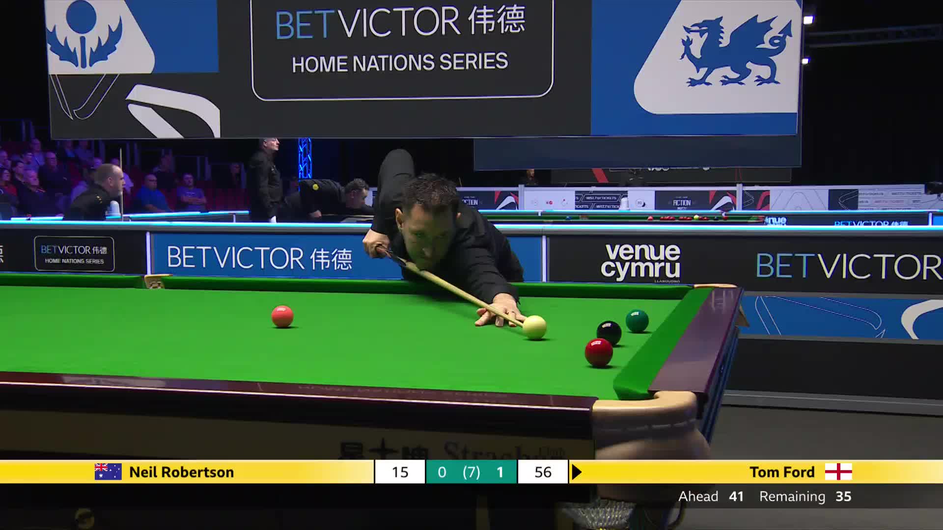 汤姆·福德VS尼尔·罗伯逊 2025斯诺克威尔士公开赛 清流