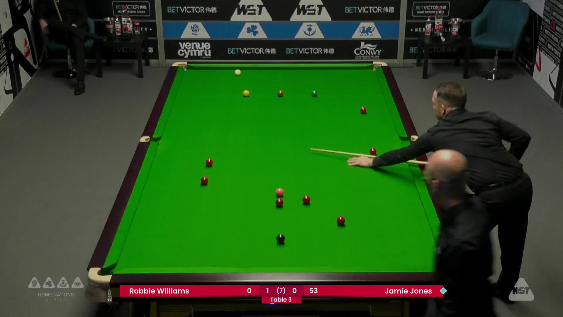 杰米·琼斯VS罗比·威廉姆斯 2025斯诺克威尔士公开赛 清流