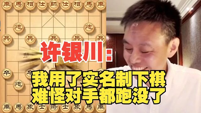 许银川：我用了实名制的大号，难怪都不陪我下了
