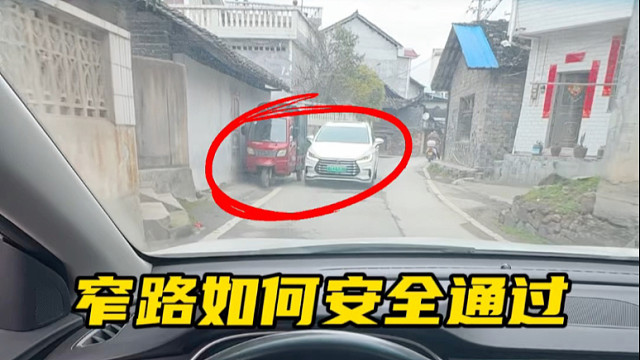 新手司机上路，最头疼的就是窄路会车了 #汽车知识分享 #实用驾驶技巧
