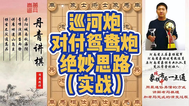 巡河炮对付鸳鸯炮的绝妙思路（实战）！如何快速提升象棋水平系统学棋？如何学习布局、中局、残局？少走弯路