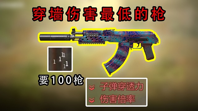 这是使命召唤手游里穿墙伤害最低的枪！