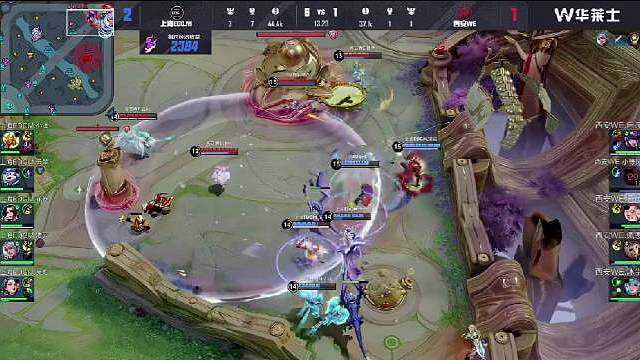 后期EDGM经济领先，拿下三路高地后，一波点掉水晶。恭喜EDGM击败WE，拿下春季赛二连胜！​​​