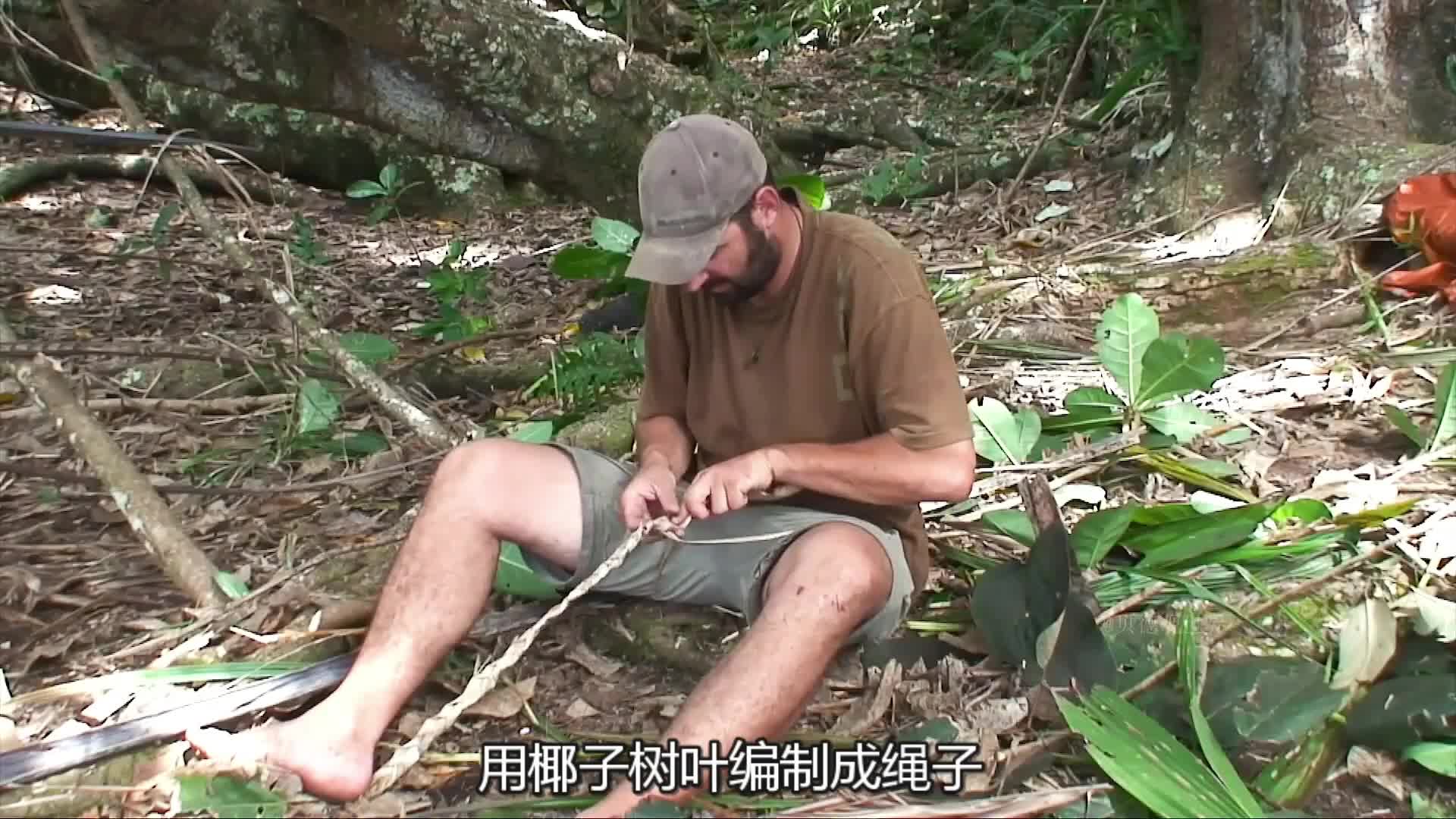 男子荒岛生存三百天，前期靠着钓鱼和喝椰子度日，看他是否可以挑战成功