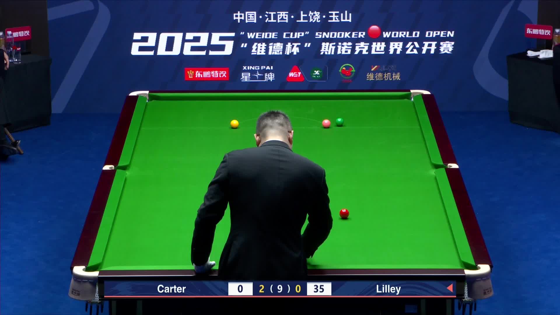 大卫·利利VS阿里·卡特 2025斯诺克世界公开赛 清流