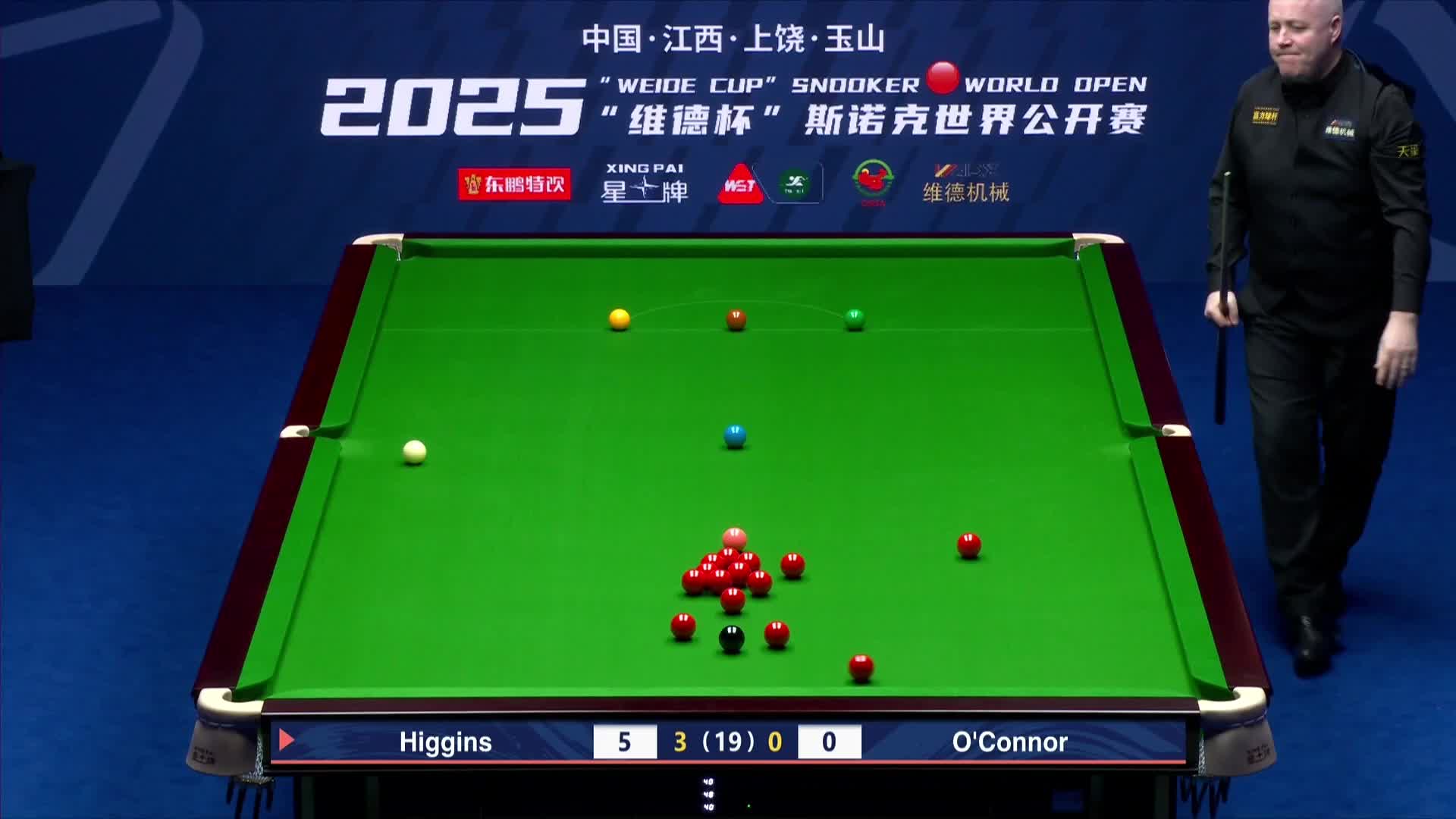 希金斯vs奥康纳 2025斯诺克世界公开赛 清流