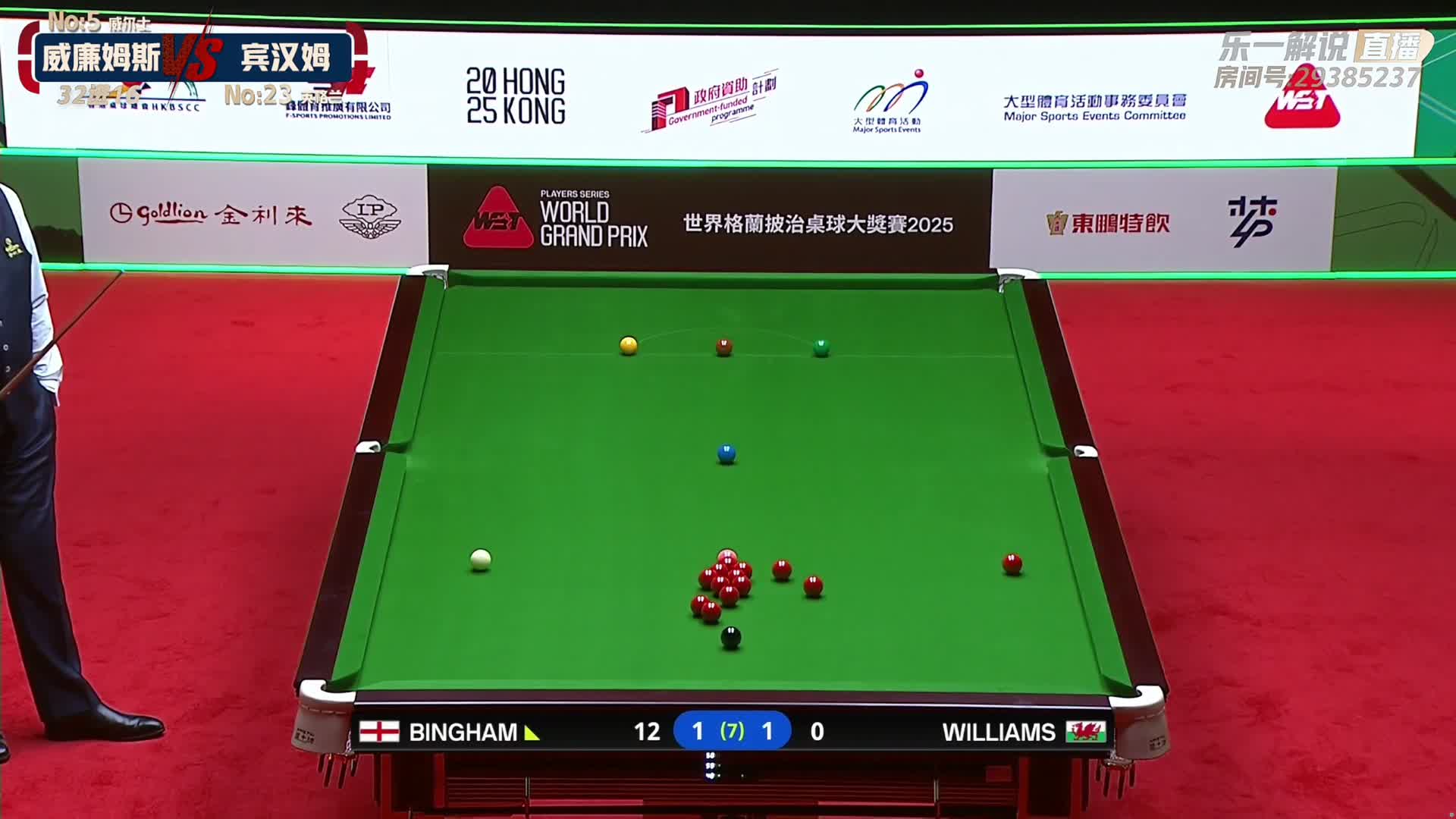马克·威廉姆斯VS斯图尔特·宾汉姆 2025斯诺克世界大奖赛 乐一解说