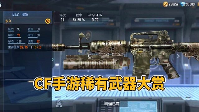 CF手游稀有武器大赏，榴弹M4都有，简直无敌了