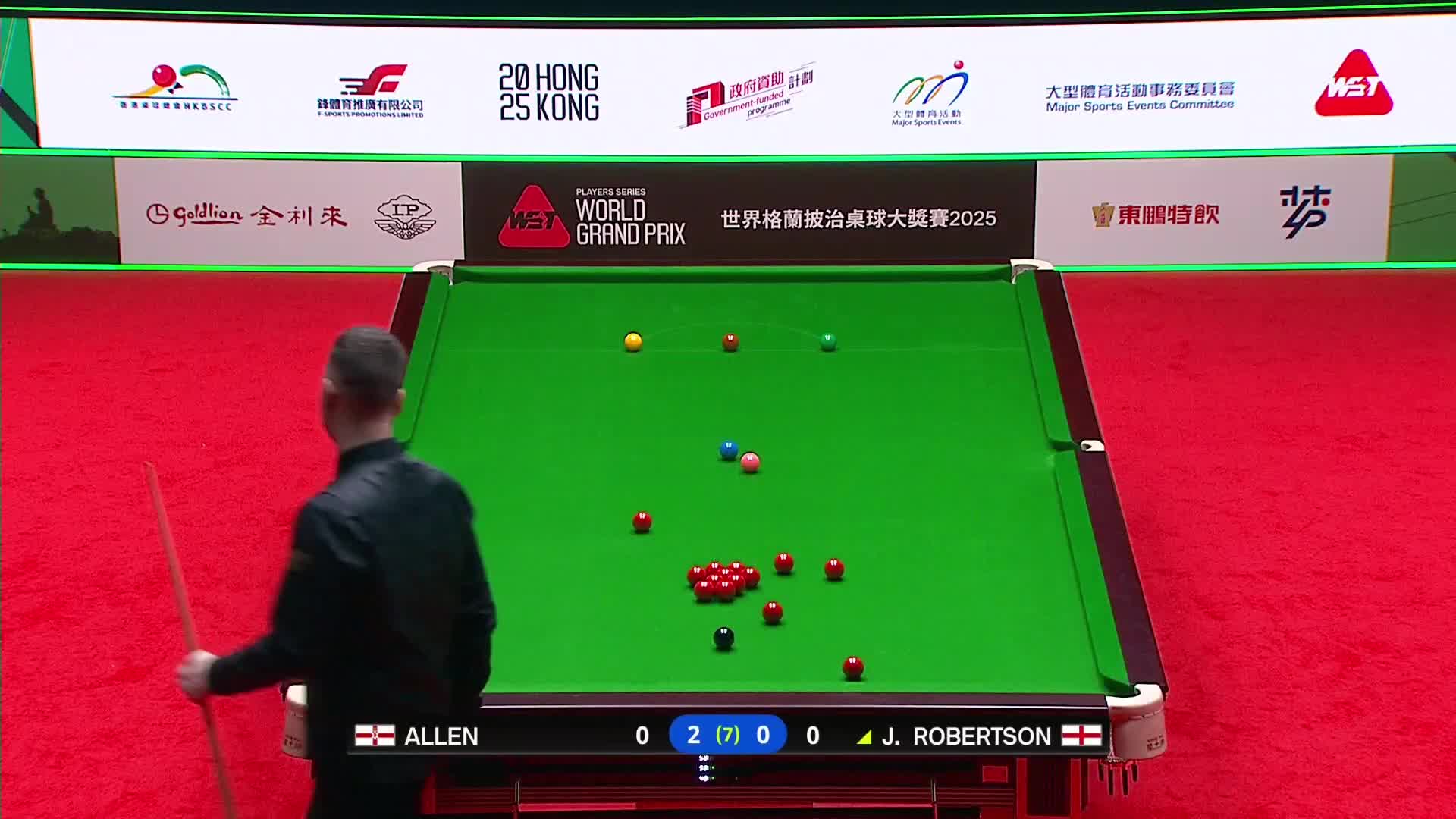 马克·艾伦VS吉米·罗伯逊 2025斯诺克世界大奖赛 六度解说