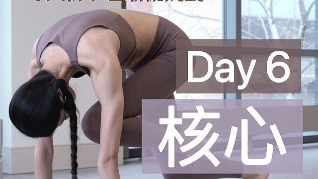 7天初学者瑜伽挑战｜Day 6｜核心是一切的基础 腰 腹 背 腰两侧全部练到 腰腹燃脂 细腰美臀