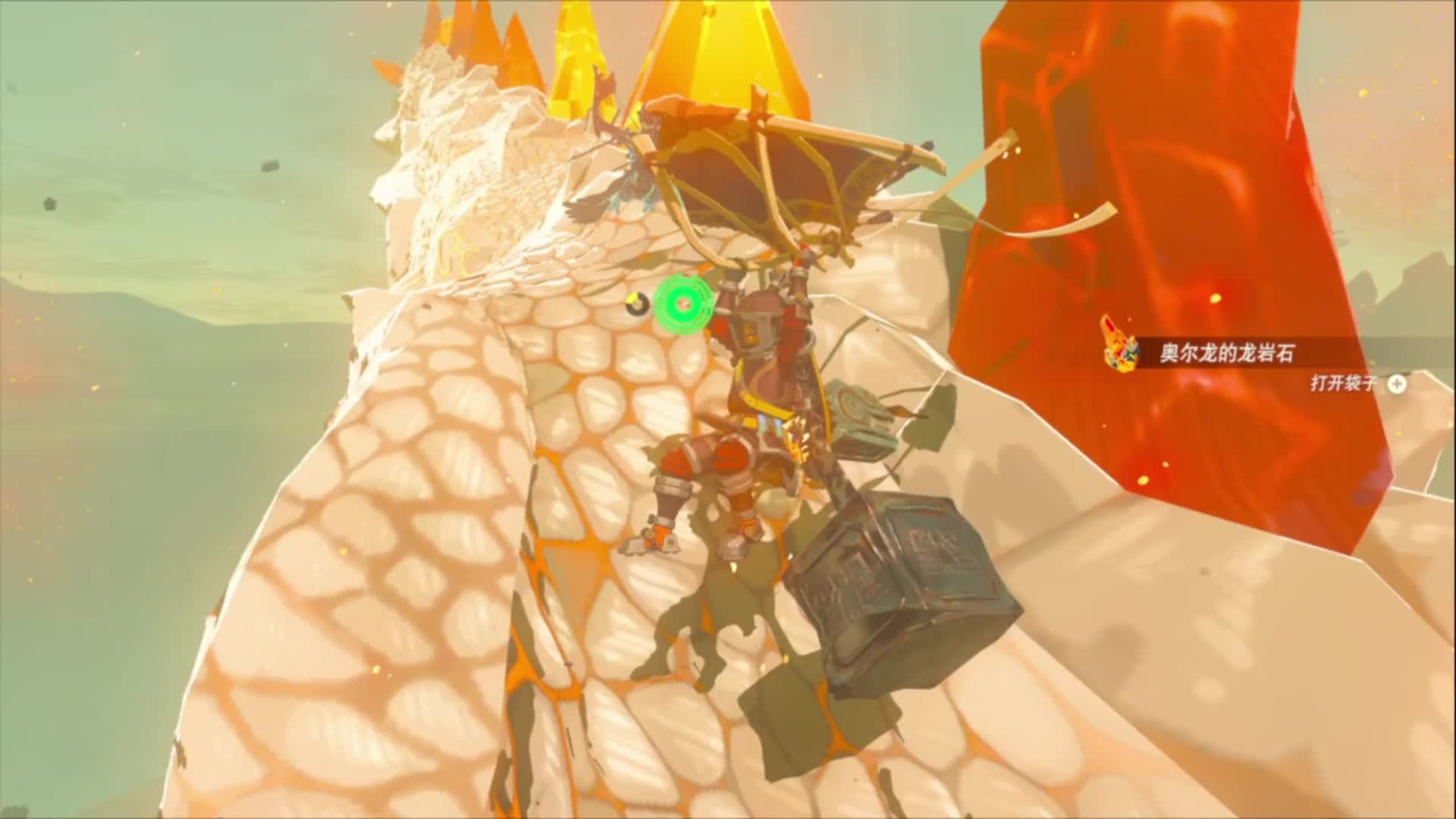 塞尔达传说王国之泪-鸟望台巧遇奥尔龙正好缺个爪子