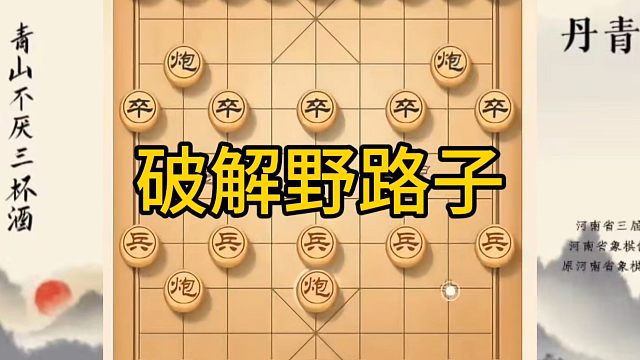 河南省冠军黄丹青讲棋，象棋怎么学，象棋教学，破解野路子，讲解棋理，系统学习象棋。