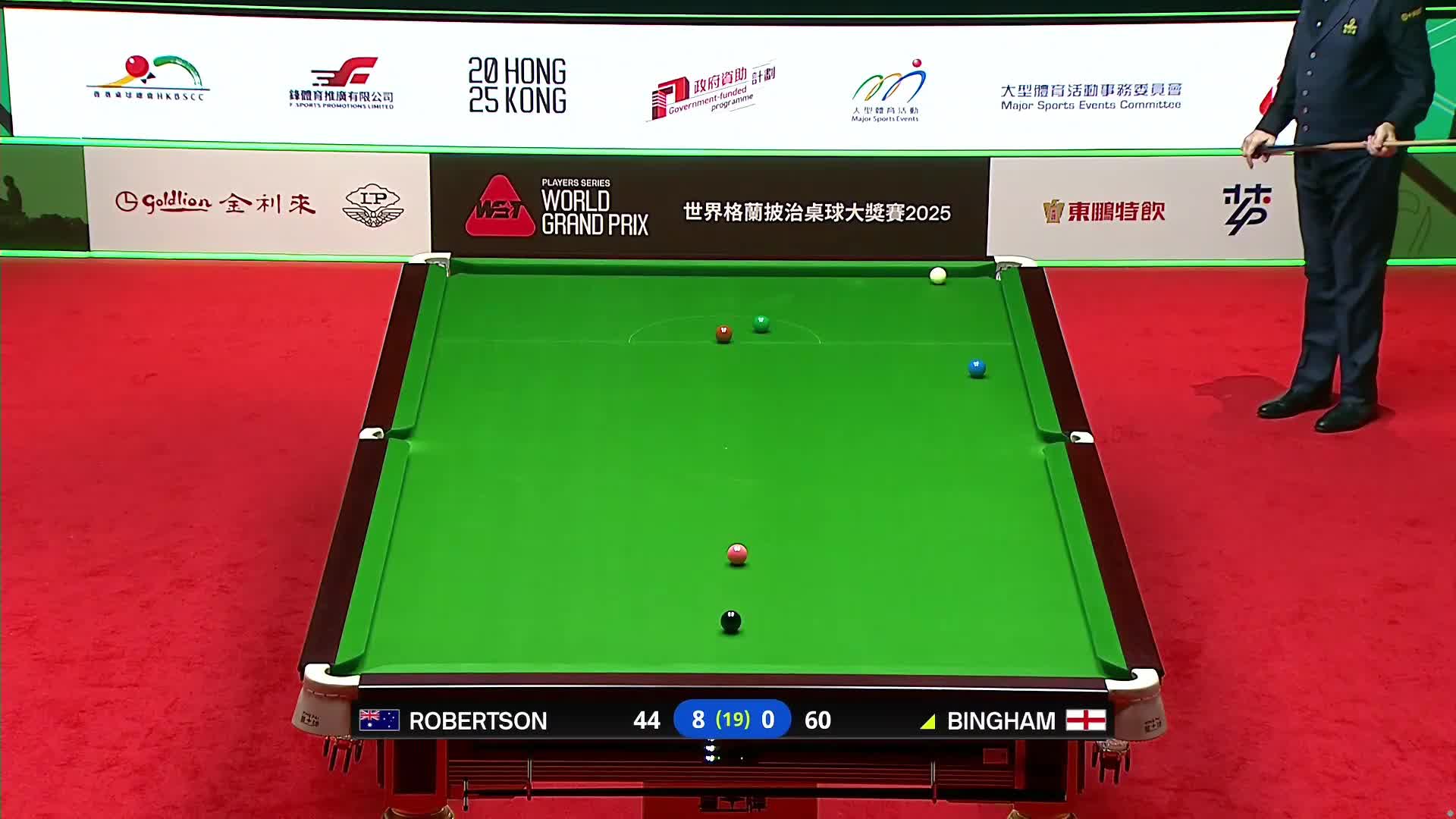 尼尔·罗伯逊vs斯图尔特·宾汉姆 2025斯诺克世界大奖赛 二阶段清流