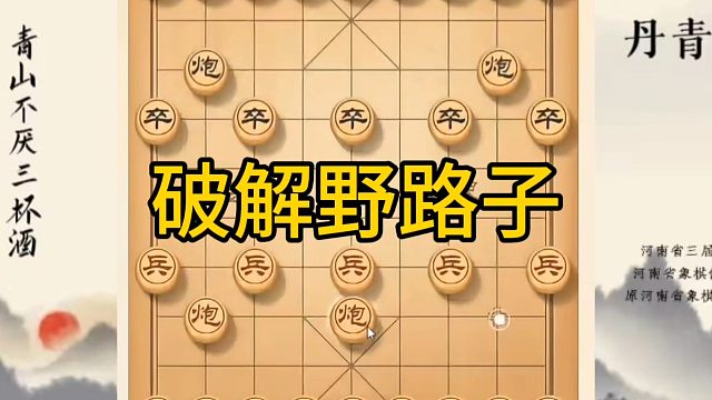 河南省冠军黄丹青讲棋，象棋怎么学，象棋教学，破解野路子，讲解棋理，系统学习象棋。