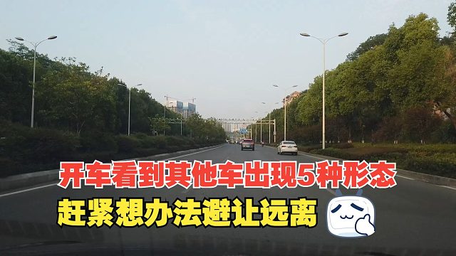 开车时看到其他车出现5种形态，别犹豫，赶紧想办法避让远离