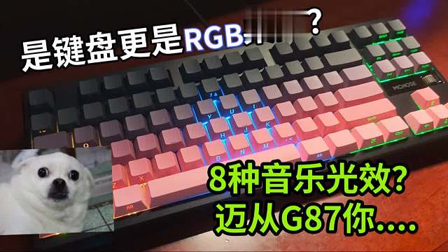 有音乐律动的键盘到底有多带感？电竞房没灯不行！迈从G87你这波免费升级真有点东西