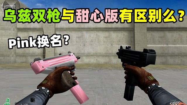 【CF趣味实验】乌兹双枪与甜心版本有区别么？Pink换名？