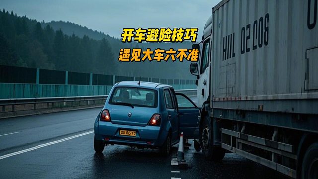 开车避险技巧，遇见大车时，怎样做才安全