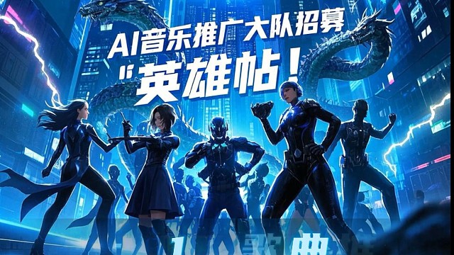 《AI音乐推广大队招募★英雄帖!》