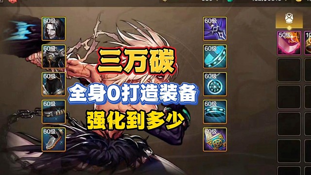 三万碳能给全身0打造装备强化到多少