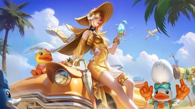 好可爱鸭！米莱狄泳装皮将通过紫星币限时兑换，大家觉得怎么样？​​​