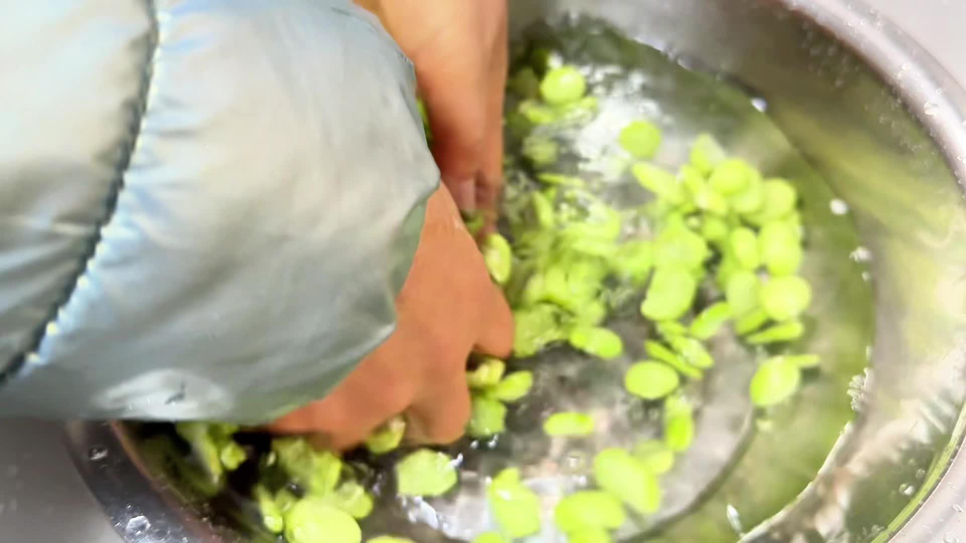 农村妈妈的家庭版蚕豆炒木耳