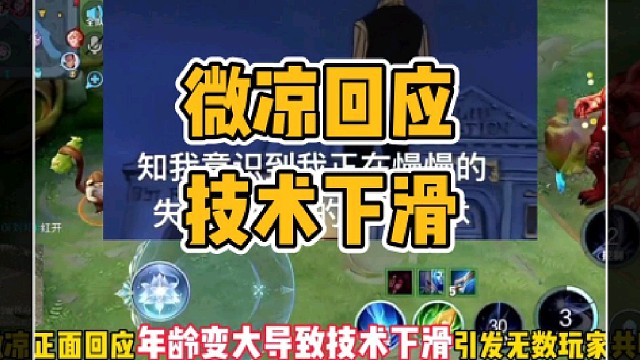 微凉回应年龄导致王者技术下滑引发共鸣