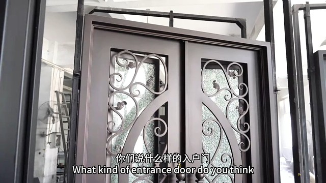 法式玻璃门，采光氛围感双赢#中宝天一铜门 #别墅门 #铜门 #偏轴门