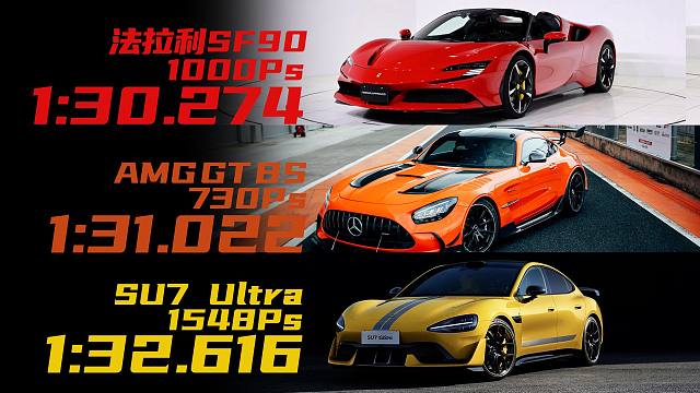 【3神同场】小米SU7U，法拉利SF90，AMG GT BS～