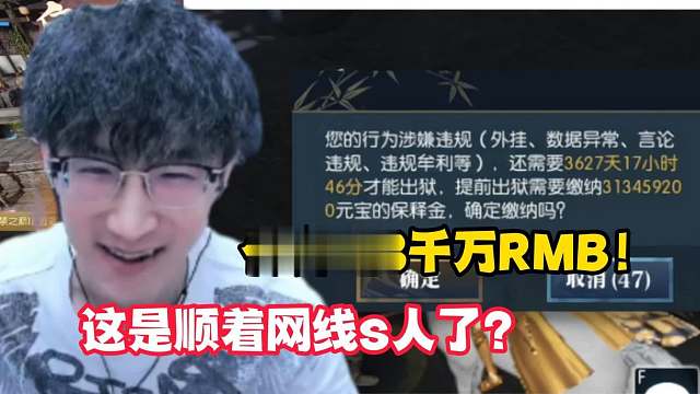 保释金3千万RMB！这是顺着网线S人了？