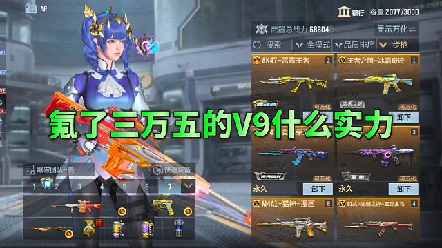 这个氪了三万五的V9号是什么实力？手中的极光皮肤全服不超十个