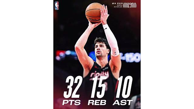 开拓者新星崛起！阿弗迪亚32分15板10助攻