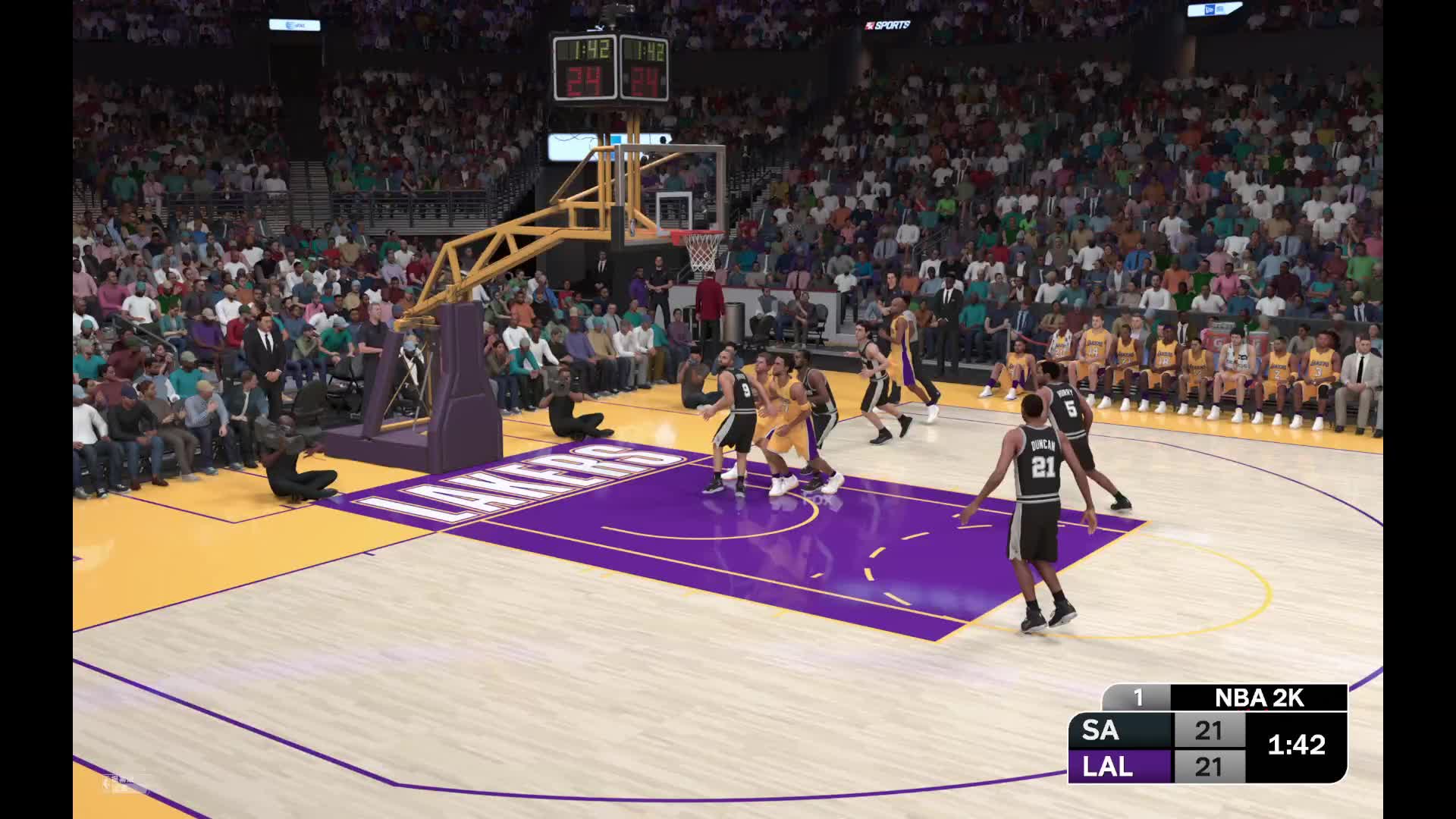 纪元1赛季-马刺vs湖人 55-48 上半场