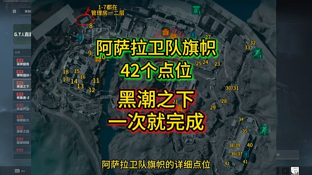 阿萨拉卫队旗帜详细点位，黑潮之下一次就完成