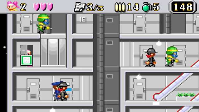 GBA游戏《电梯大战》，新旧两版，可以选角色