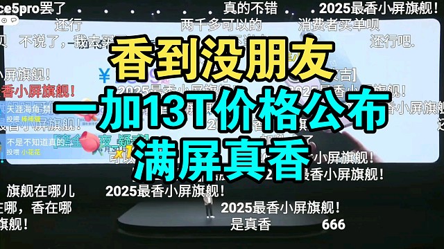【价格逆天】一加13T发布会价格公布弹幕炸裂！香吗？